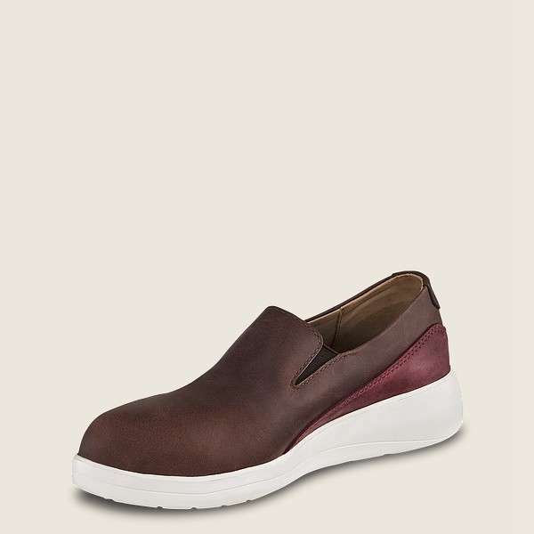 Slip-On Dame - Red Wing Comfortpro - Safety Toe - Mørkebrune - XFCEOV-013